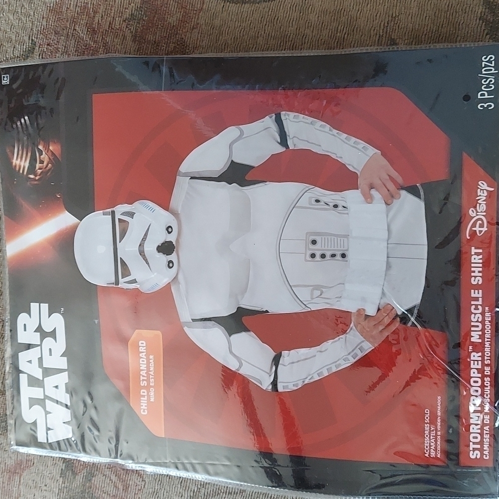 NWT Kids Star Wars Stormtrooper Muscle Shirt Costume